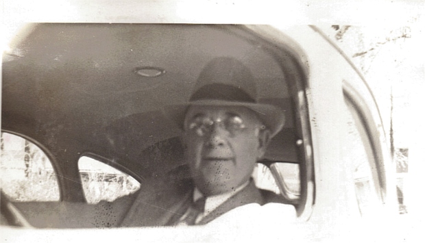 Dr. Kelley in his Car